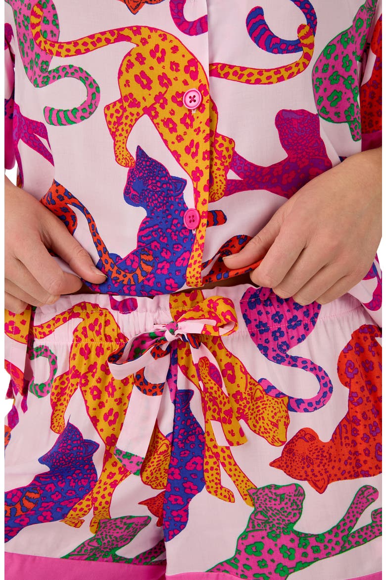 Print Short Pajamas, Alternate, color, PINK MULTI