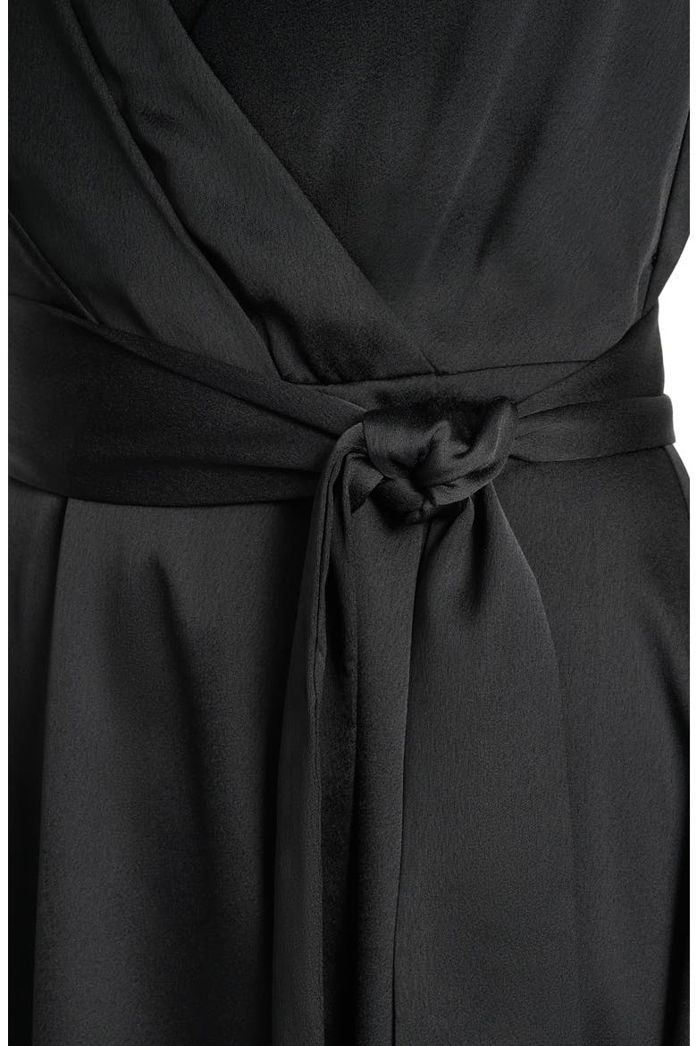 Faux Wrap Maxi Dress, Alternate, color, BLACK