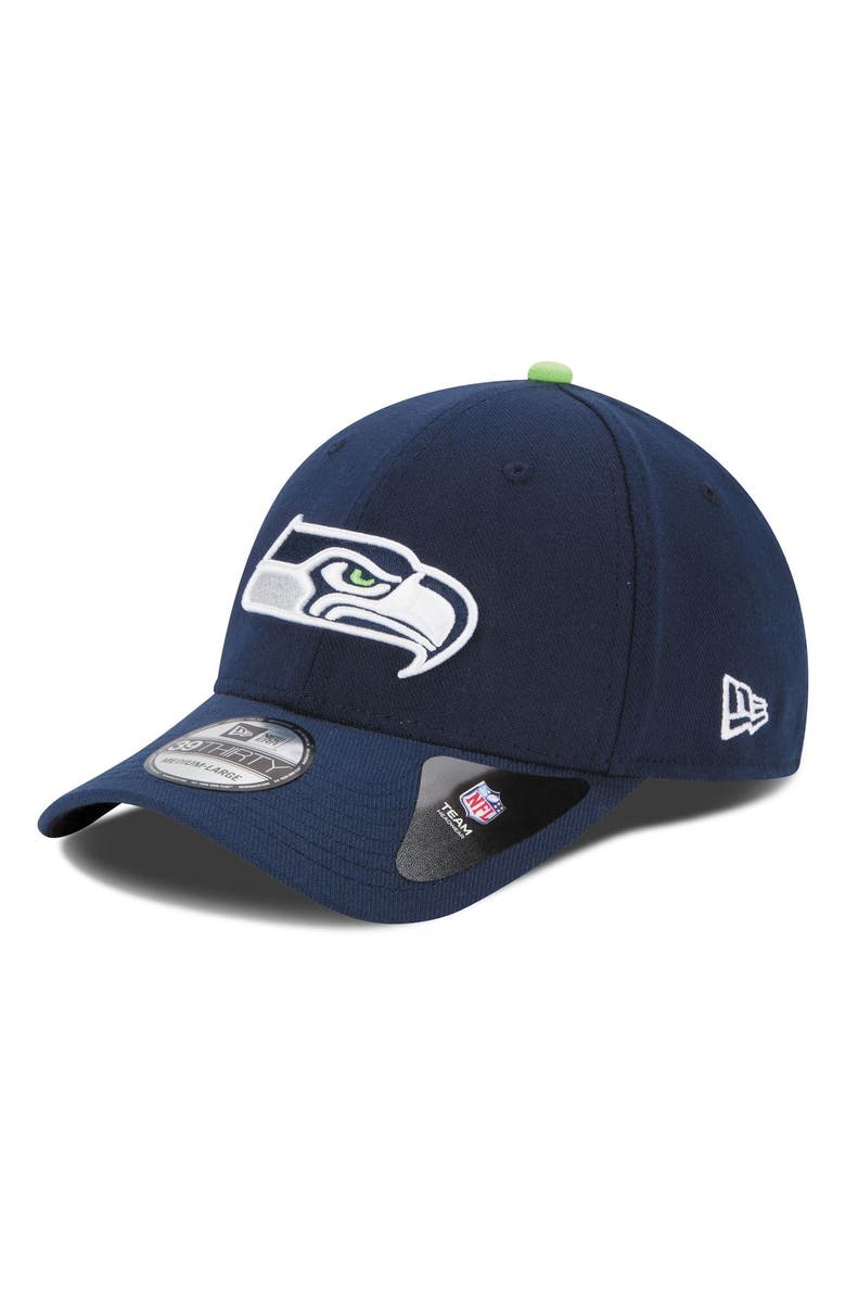 New Era Seattle Seahawks New Era 39THIRTY Team Classic Flex Hat - College Navy, Main, color,