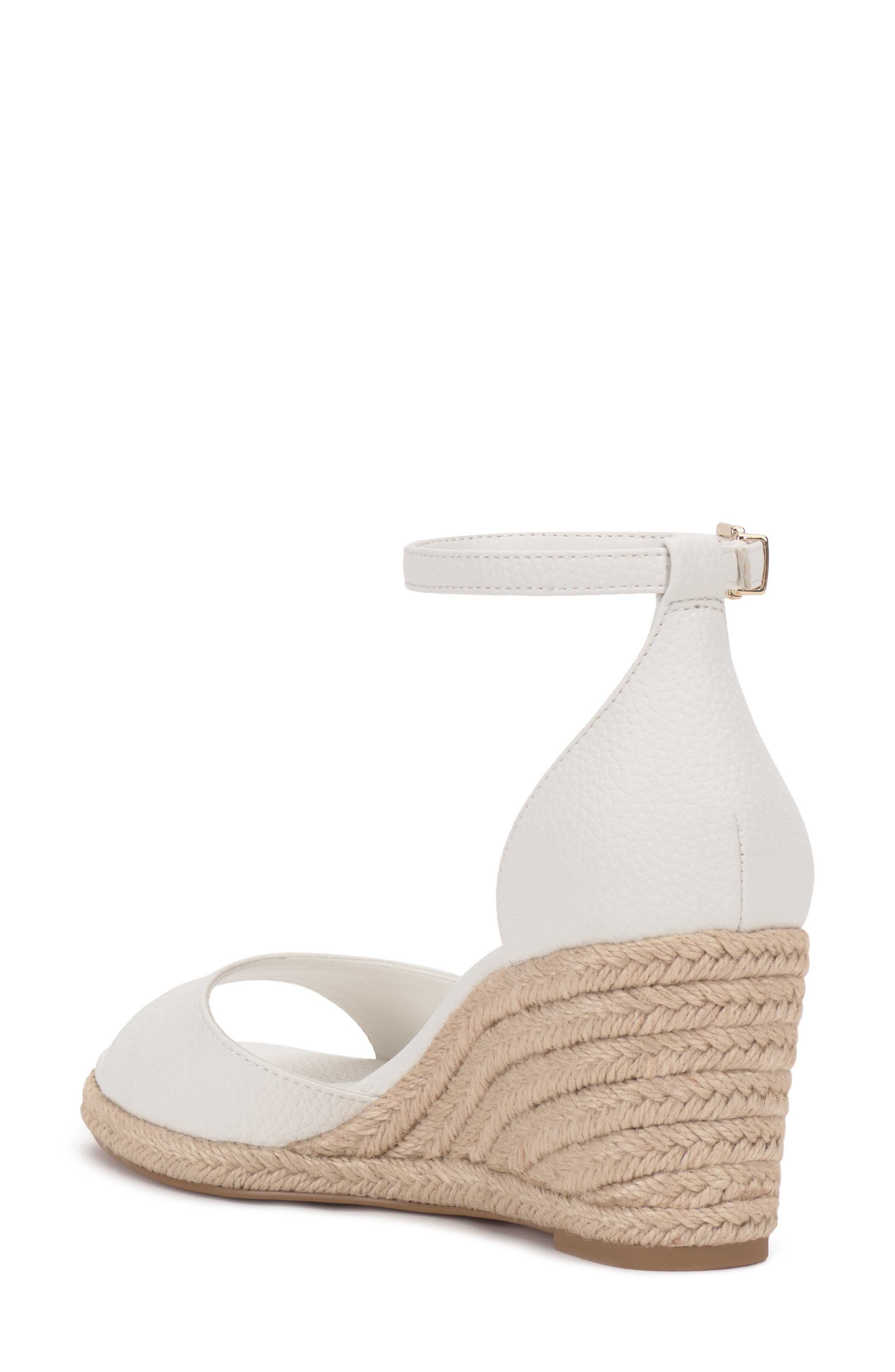 Vince Camuto Faylie Wedge Espadrille Sandal, Alternate, color, Bianco