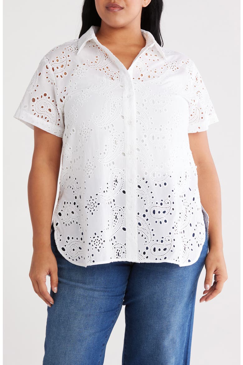 Short Sleeve Shirt, Main, color, WHITE