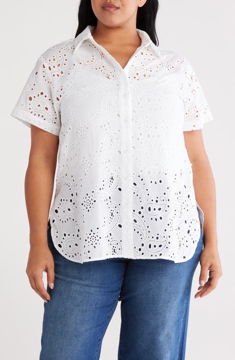 Eyelet Plus-Size Tops for Women | Nordstrom