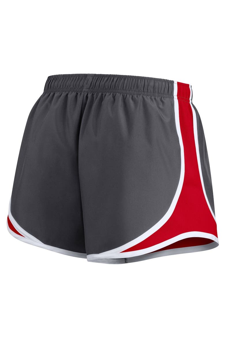Women's Nike Charcoal Buffalo Bills Plus Size Logo Performance Tempo Shorts, Alternate, color, Charcoal
