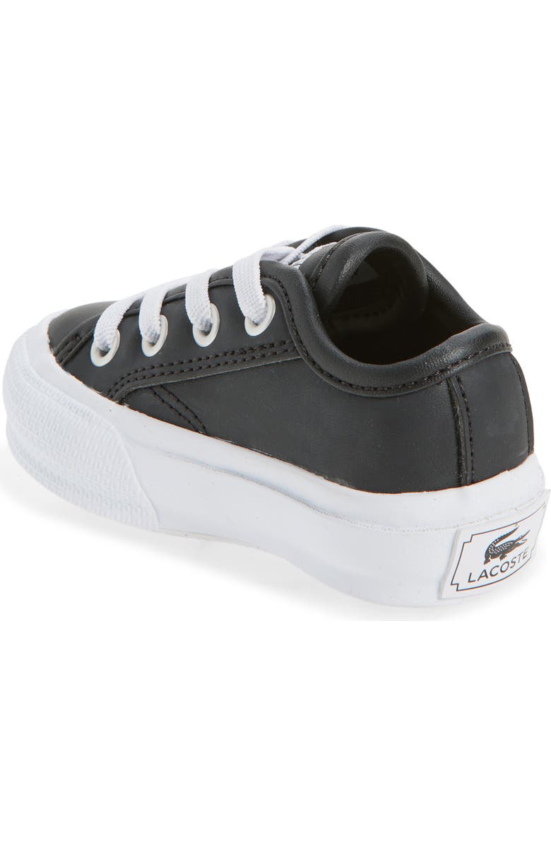 Lacoste Kids' Backcourt Sneaker, Alternate, color, Black/ White
