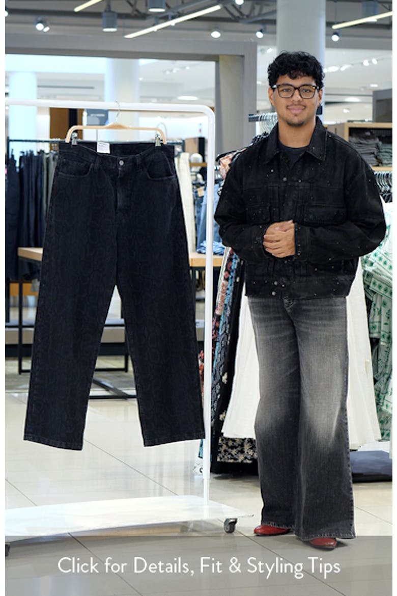 Landon Snakeskin Print Wide Leg Jeans video