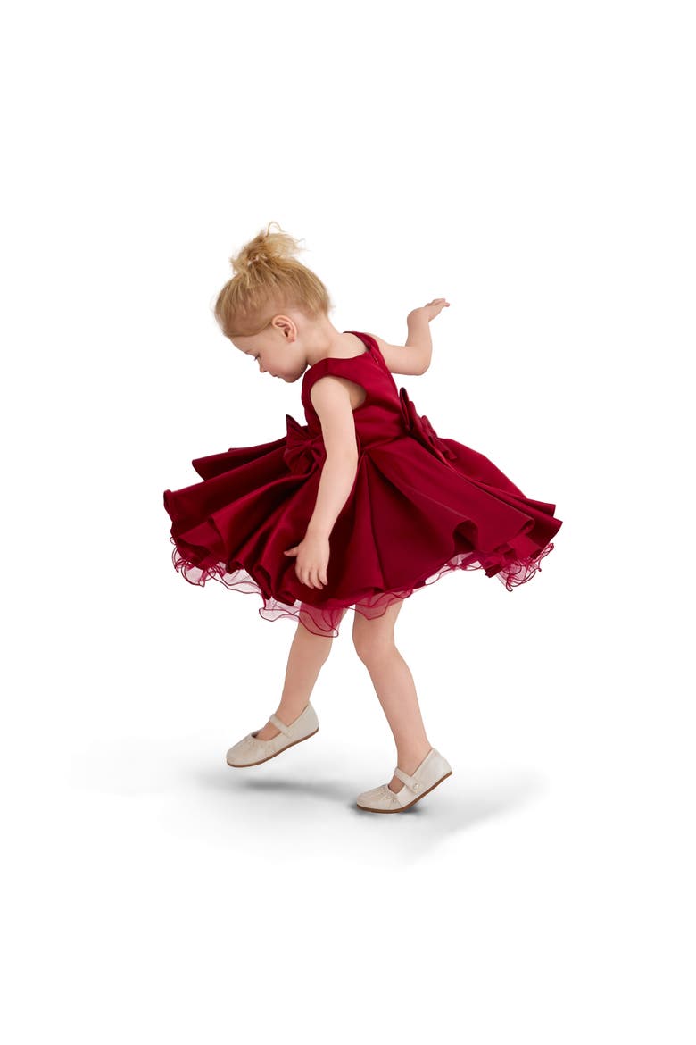 Bow Waist Dress, Alternate, color, Red