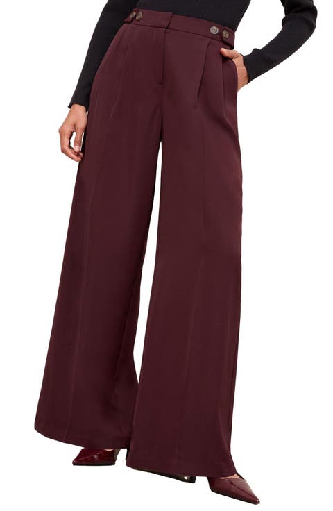 Pleated Wide Leg Pants