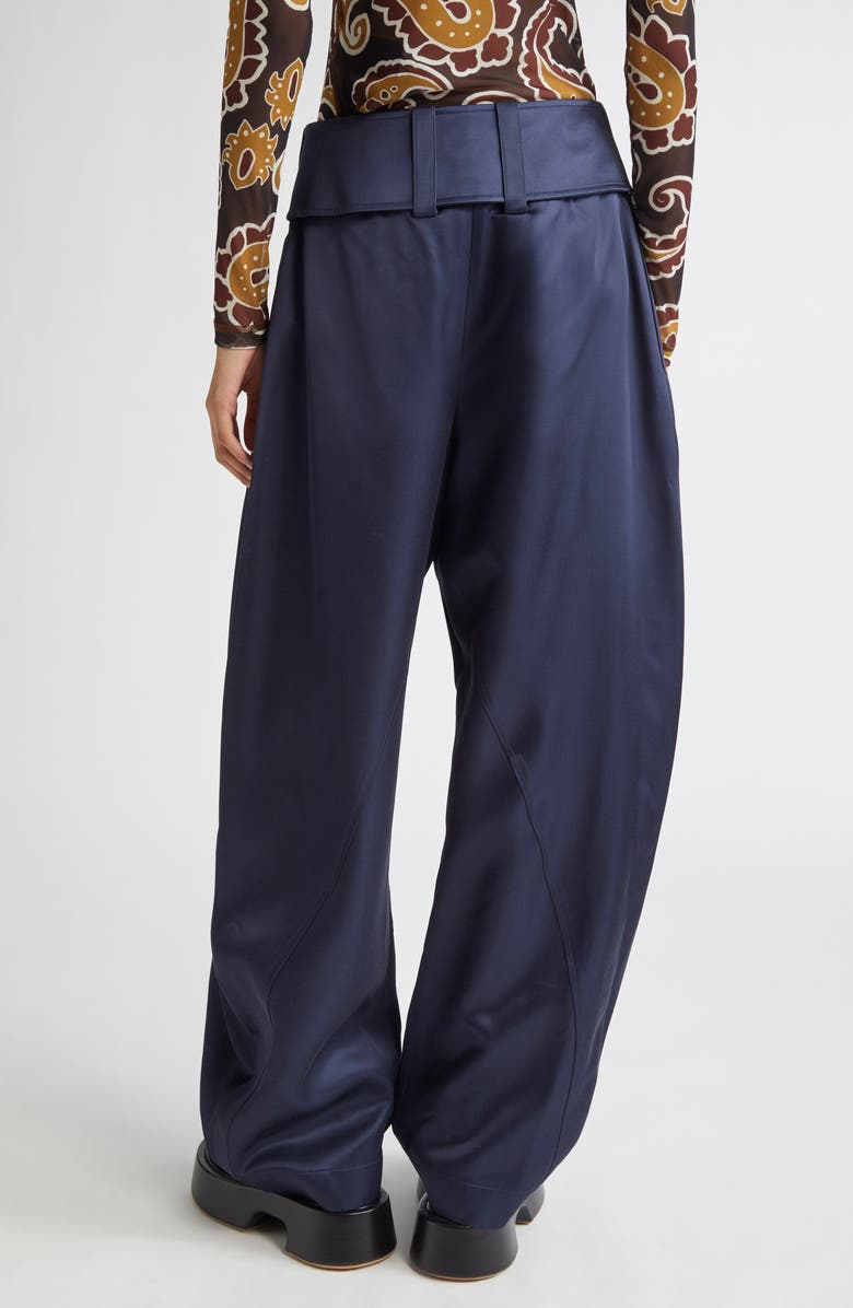 JW Anderson Pleated D-Ring Satin Trousers, Alternate, color, 