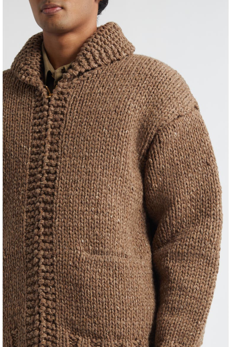 Hand Knit Full Zip Wool & Cashmere Cardigan (Men) | Nordstrom
