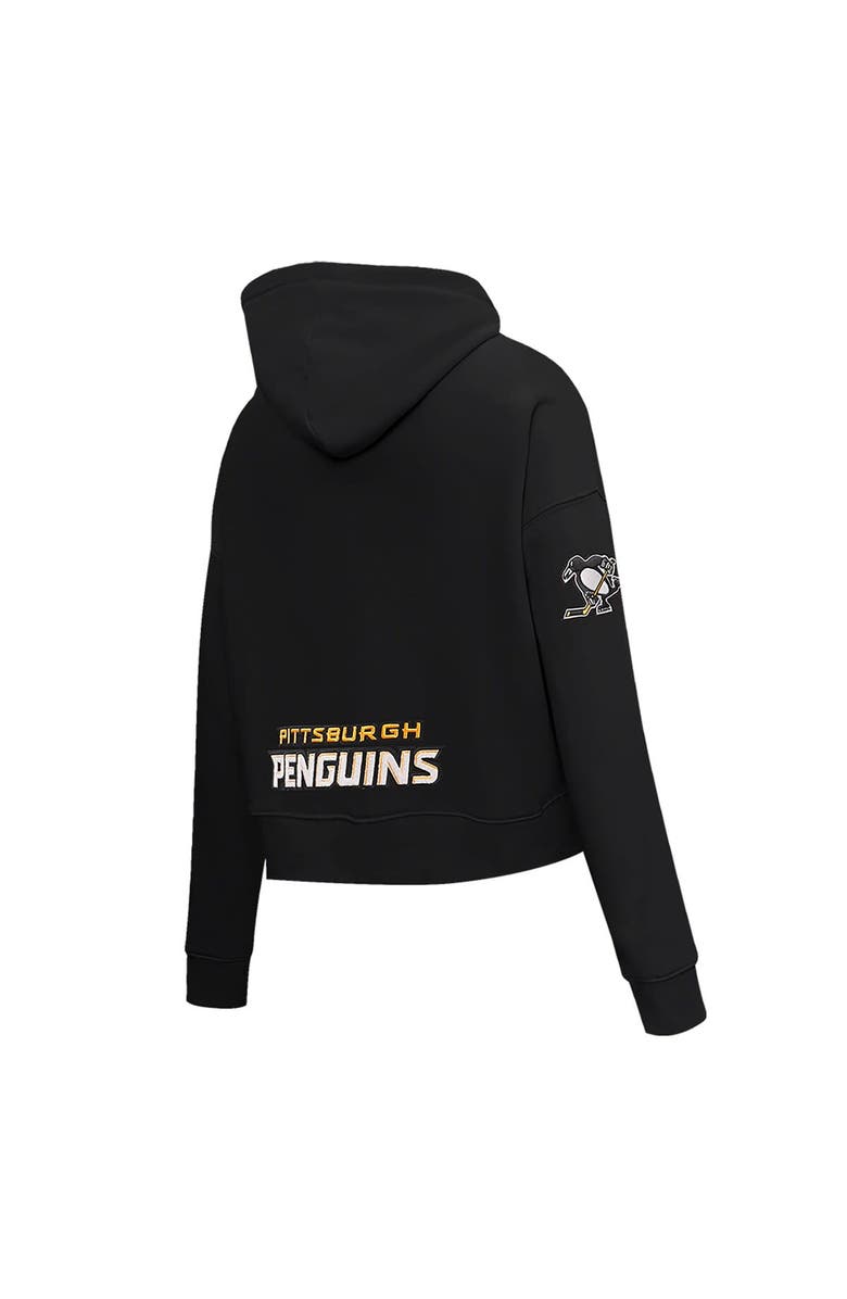 PRO STANDARD Women's Pro Standard Black Pittsburgh Penguins Classic Chenille Pullover Hoodie, Alternate, color, Black