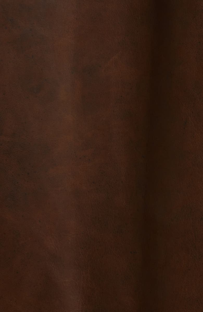 Schott NYC Leather Trucker Jacket, Alternate, color, Brown