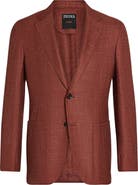 ZEGNA Houndstoot Cashmere, Silk & Linen Cardigan Jacket