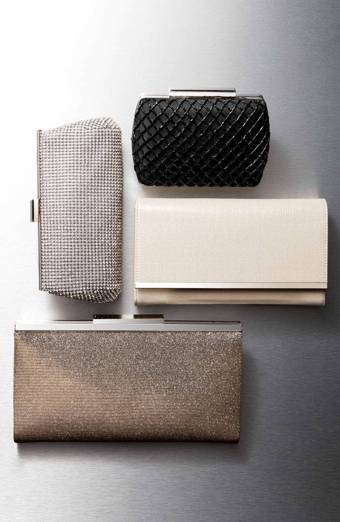 'Sparkle Bar' Clutch, Alternate, color, BLACK