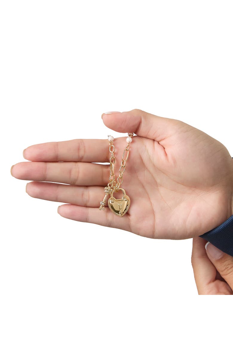 Juicy Couture Heart Locket Charm Necklace, Gold-Tone, Alternate, color, Gold Tone