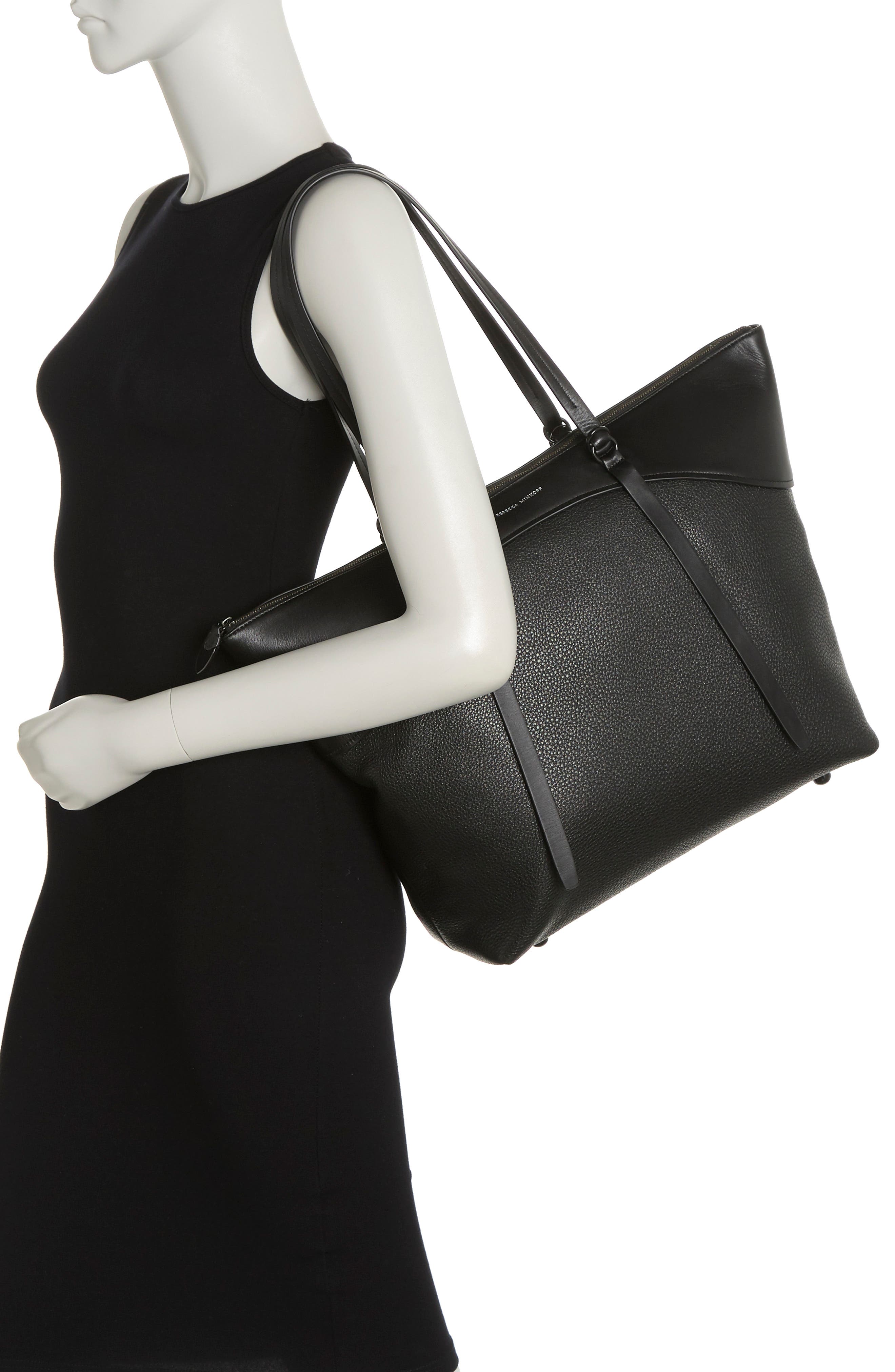 Rebecca Minkoff Signature Zip Top Tote Handbag, Alternate, color, 