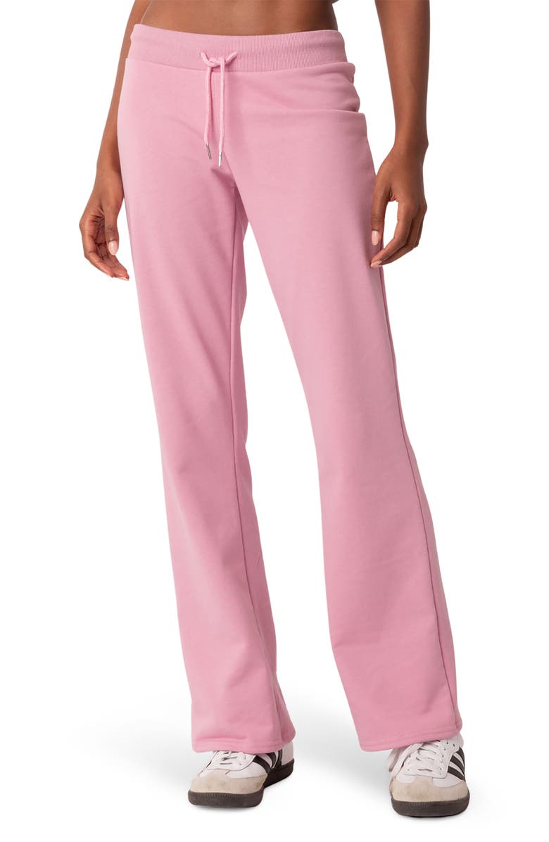 EDIKTED Malibu Low Rise Flare Sweatpants, Main, color,