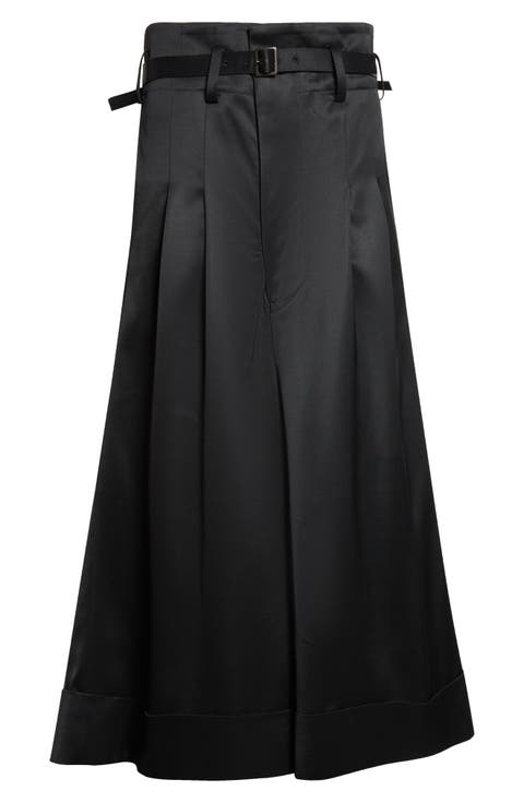 Pleated Cuffed Wide Leg Pants