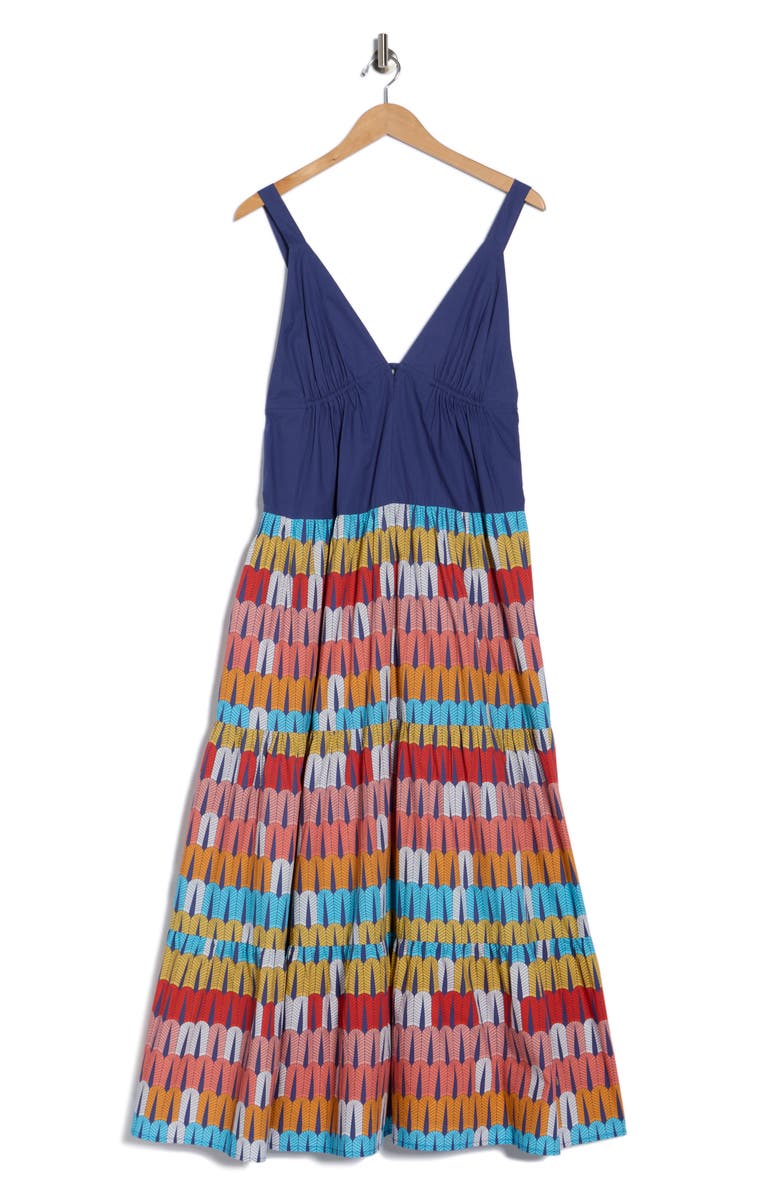 AREA STARS Arch Print Babydoll Dress, Alternate, color, Blue Multi