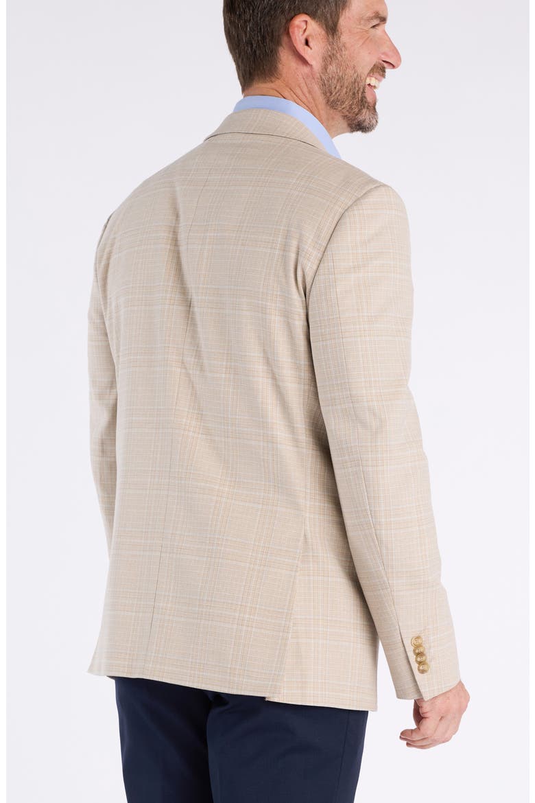 Slim Fit Plaid Sport Coat, Alternate, color, TAUPE