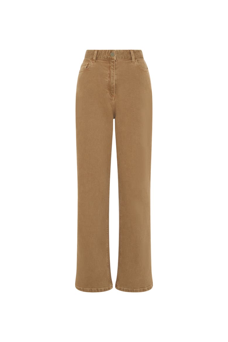 Clea Straight Jeans, Alternate, color, Camel
