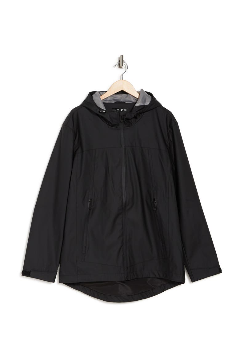 Theo Water-Resistant Hooded Jacket, Alternate, color, BLACK