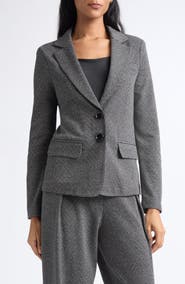 Emporio Armani Chevron Jacquard Jersey Blazer