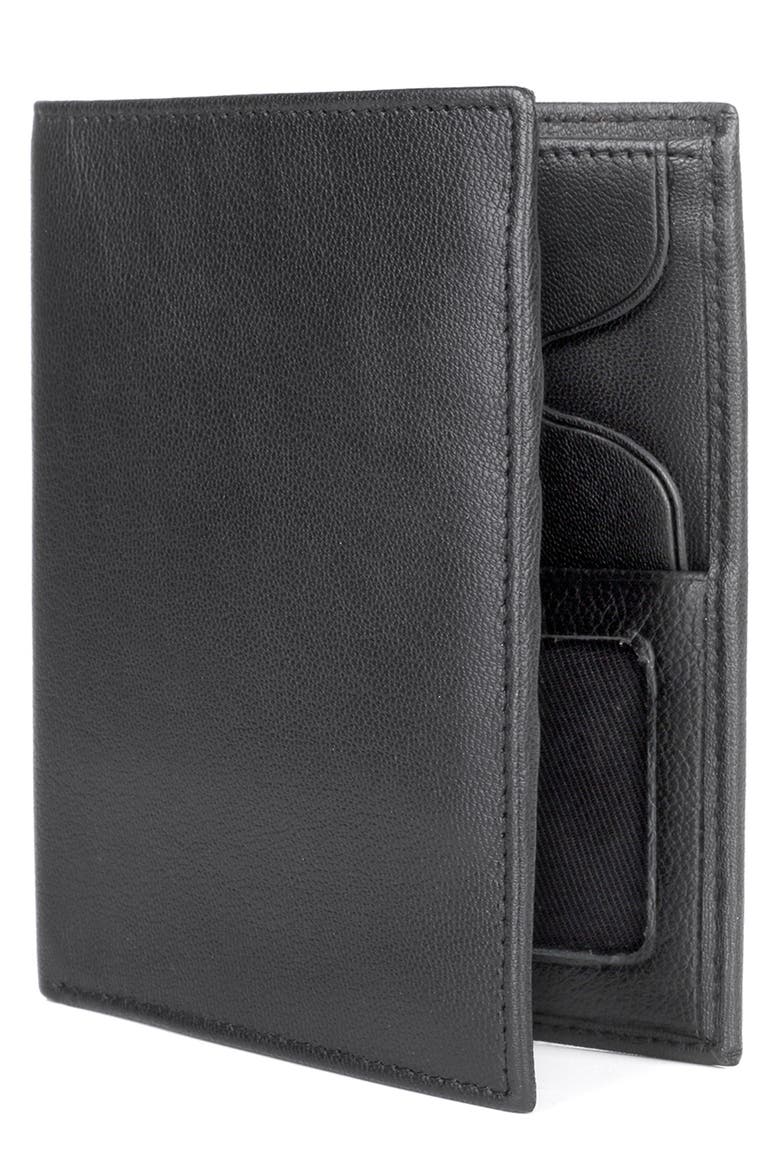 Credit Card RFID Leather Folio Wallet, Alternate, color, BLACK
