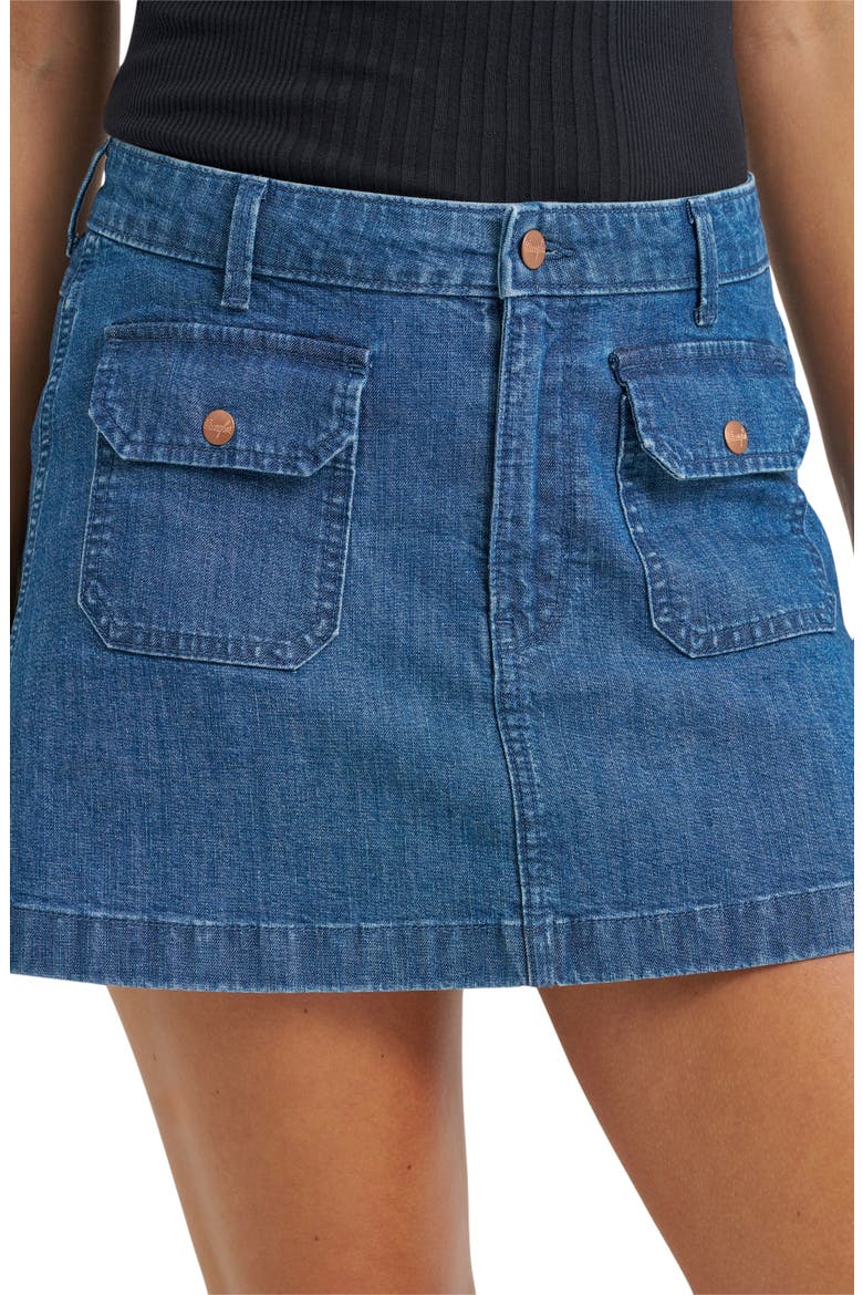 Western Patch Pocket Denim Miniskirt, Alternate, color, PRAIRIE DRIFT