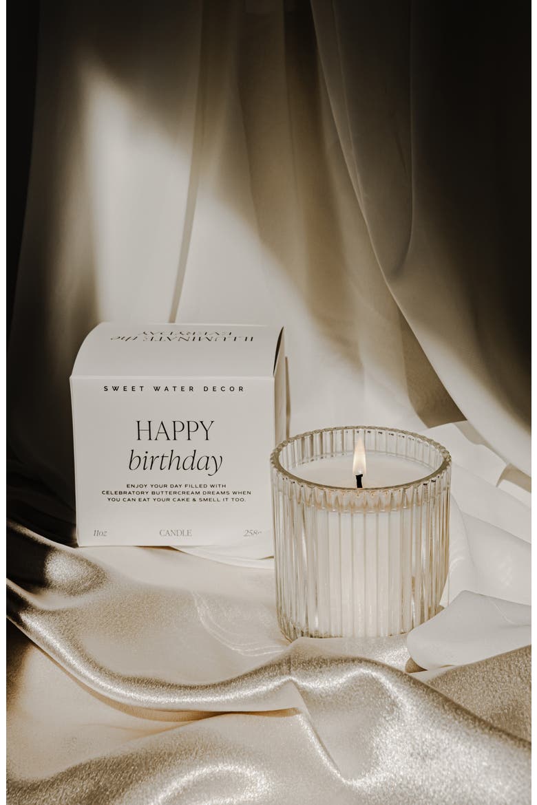 Happy Birthday Boxed Candle Set, Alternate, color, WHITE