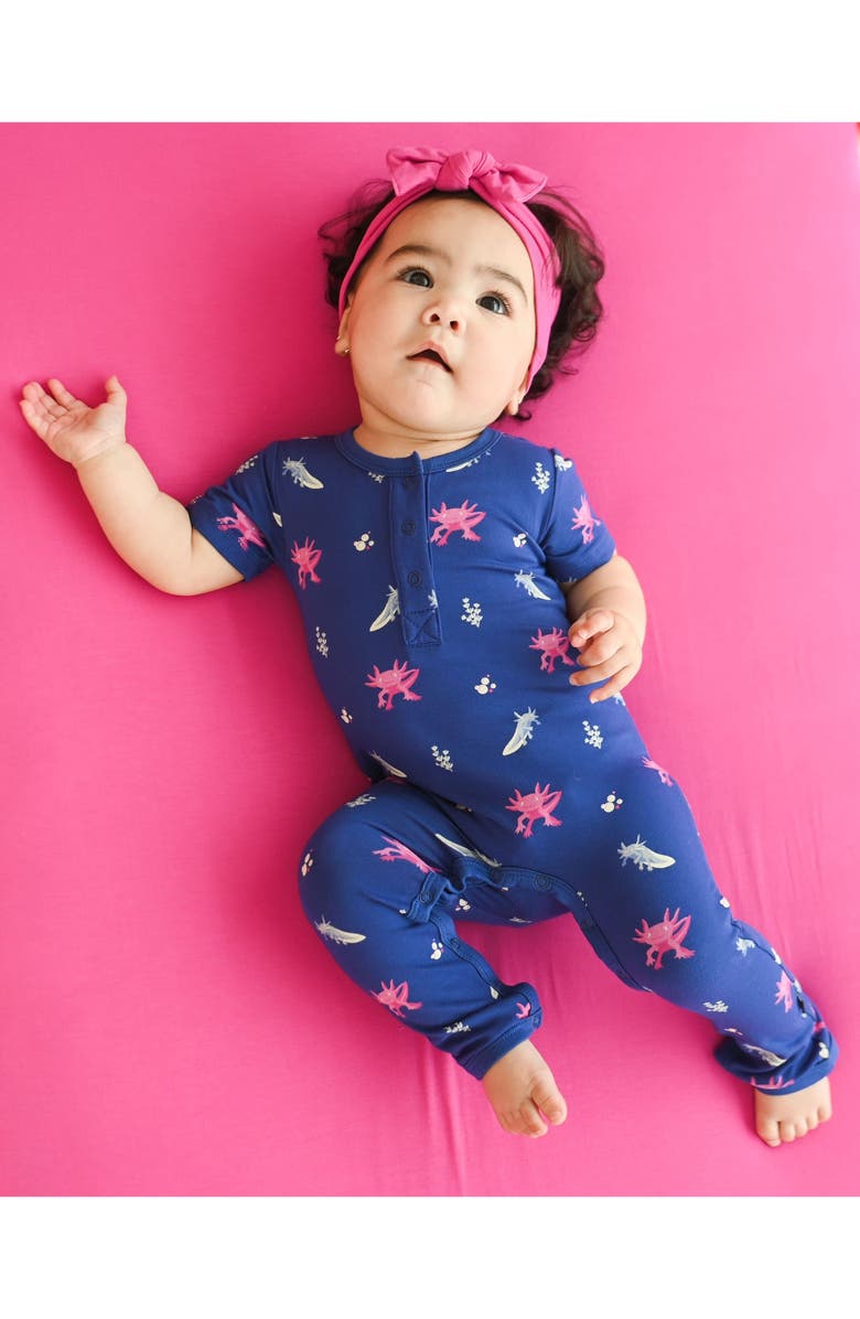 Kyte BABY Axolotl Short Sleeve Romper, Alternate, color,