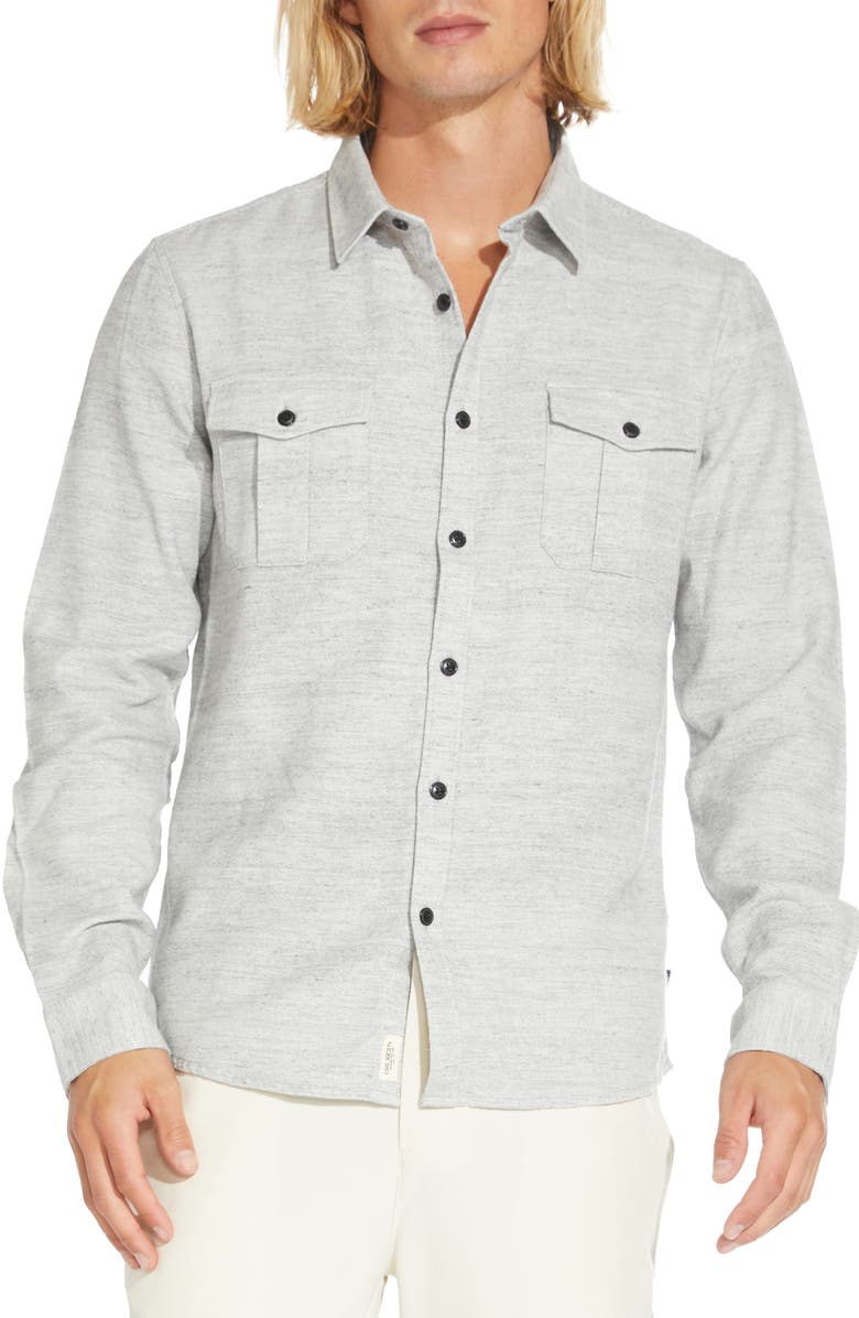 Civil Society Regular Fit Button-Up Shirt, Main, color, Heather Gray