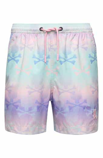 Psycho Bunny Kids' Forster Bunny Print Swim Trunks
