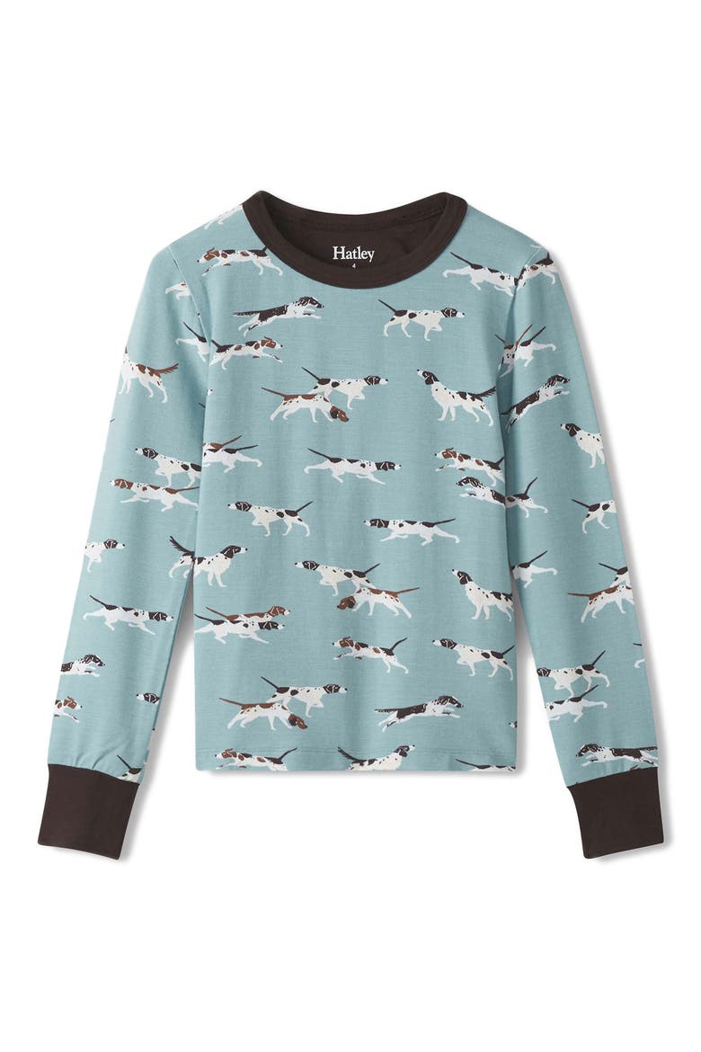 Kids' On the Hunt Fitted Two-Piece Pajamas, Alternate, color, ARONA