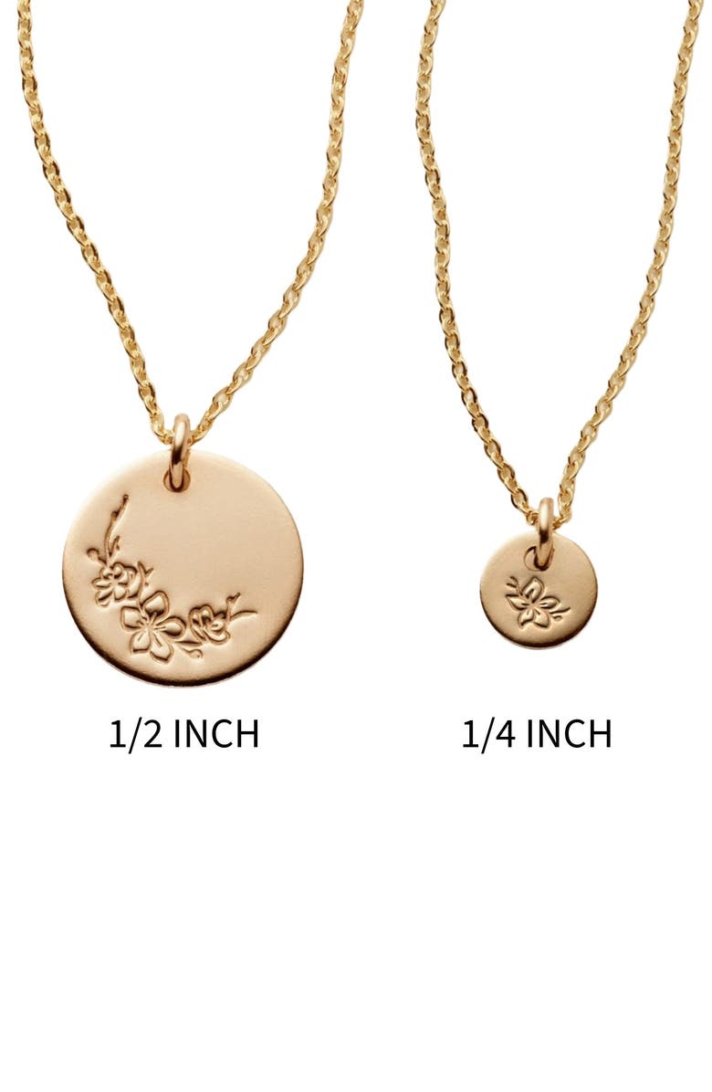 MADE BY MARY March Birth Flower Necklace, Alternate, color, Silver