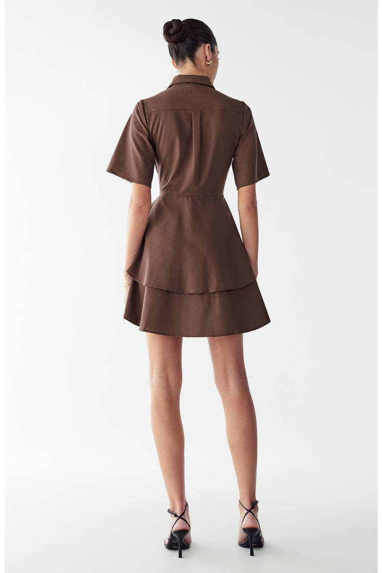Hugh Layered Dress, Alternate, color, Chocolate