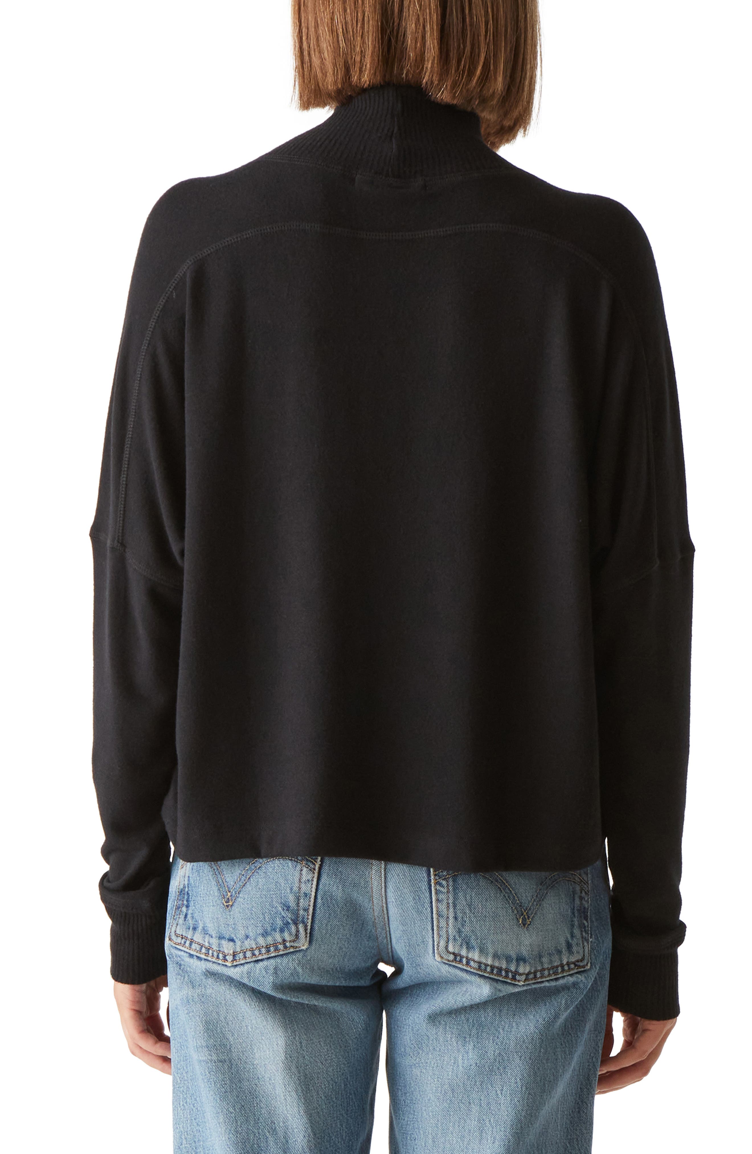 Frida Mock Neck Brushed Jersey Top - image 2