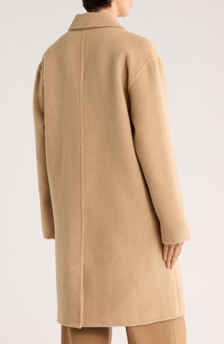 Eileen Fisher Long Wool Coat, Alternate, color, Biscuit