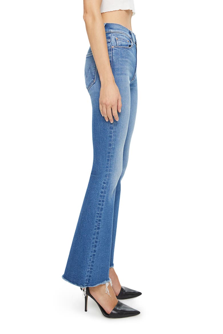 Frayed High Waist Flare Jeans, Alternate, color, MEET CUTE