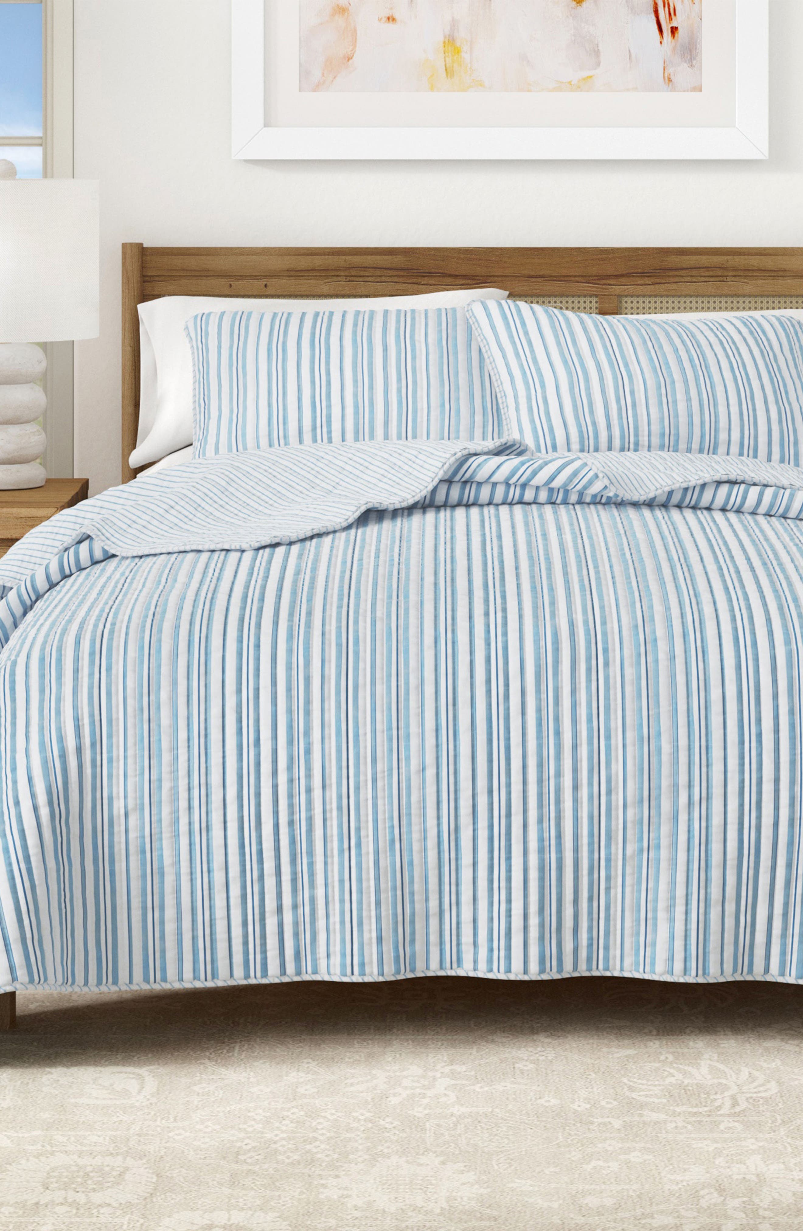 Woven & Weft Watercolor Striped Quilt Set | Nordstromrack