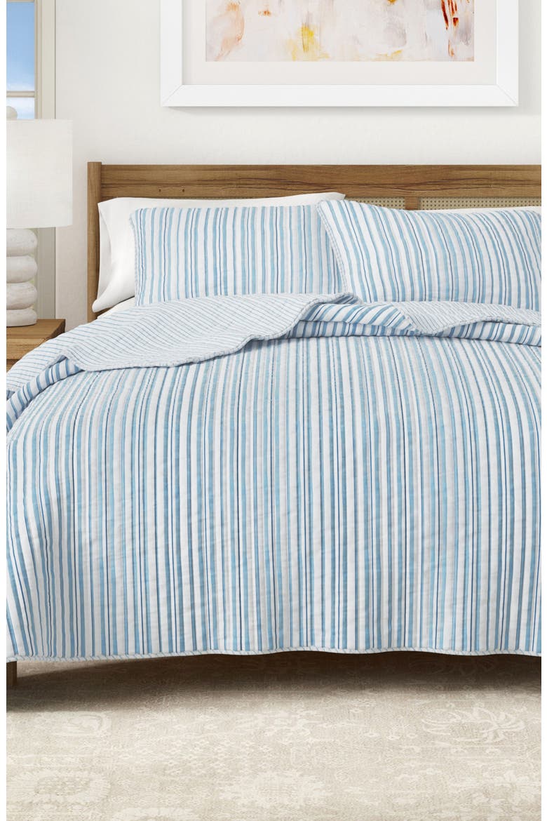 Watercolor Striped Quilt Set, Alternate, color, BLUE WATERCOLOR STRIPE