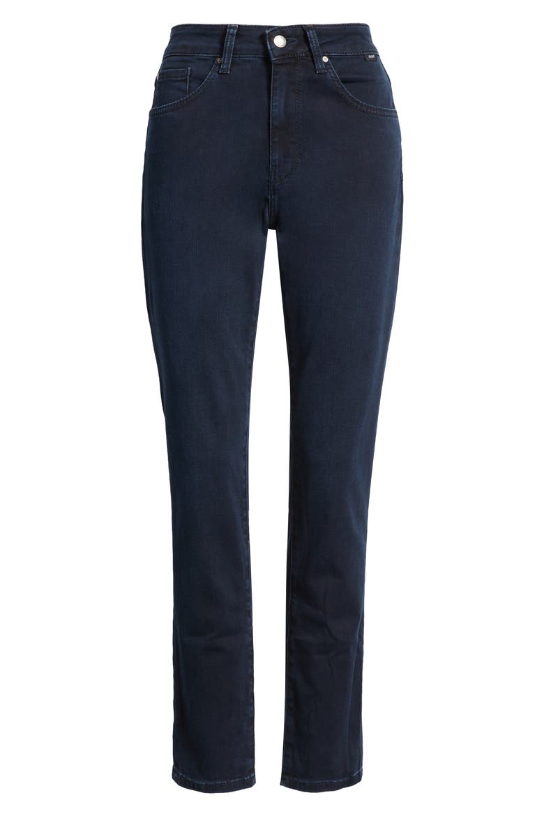 Kathleen Mid Waist Slim Boyfriend Jeans, Alternate, color, INK FEATHER LUXE