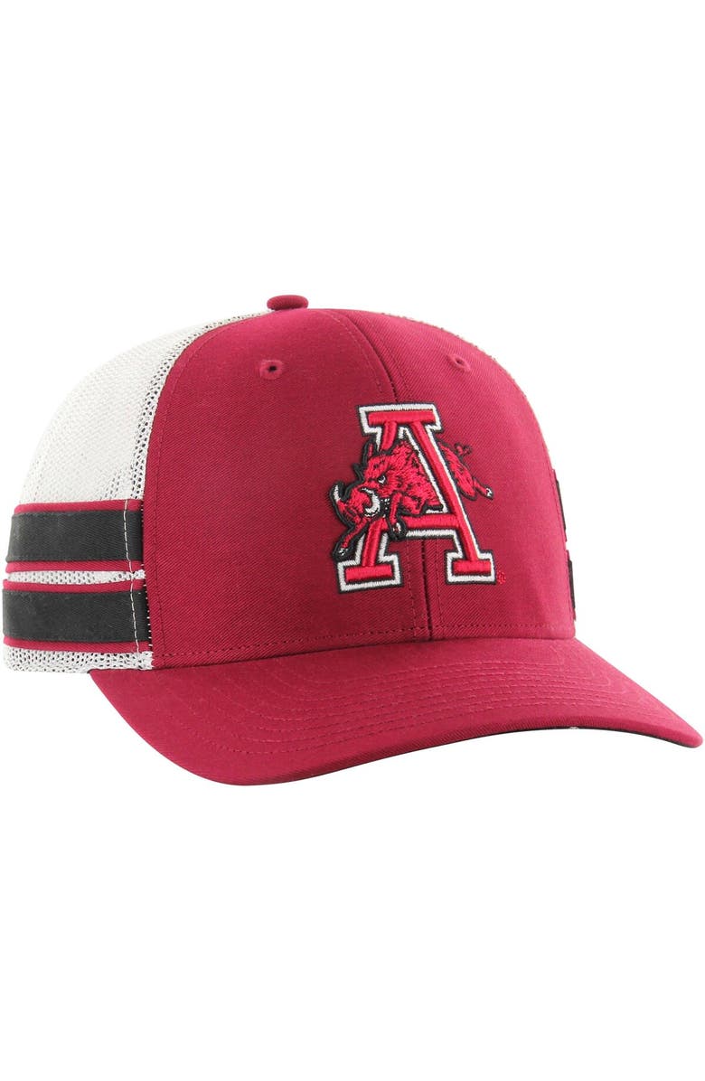 '47 Men's '47 Cardinal Arkansas Razorbacks Straight Eight Adjustable Trucker Hat, Alternate, color,