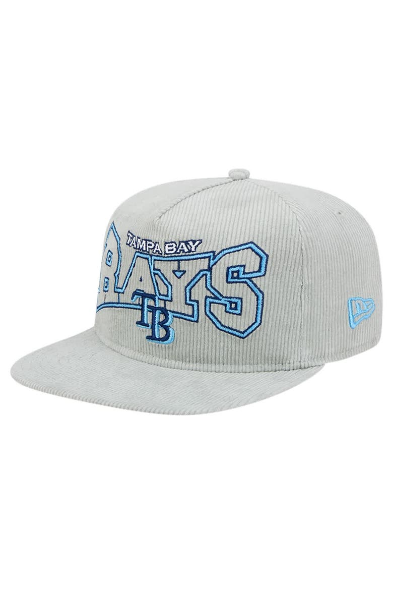 Men's New Era Gray Tampa Bay Rays Corduroy Golfer Snapback Hat, Main, color, Gray