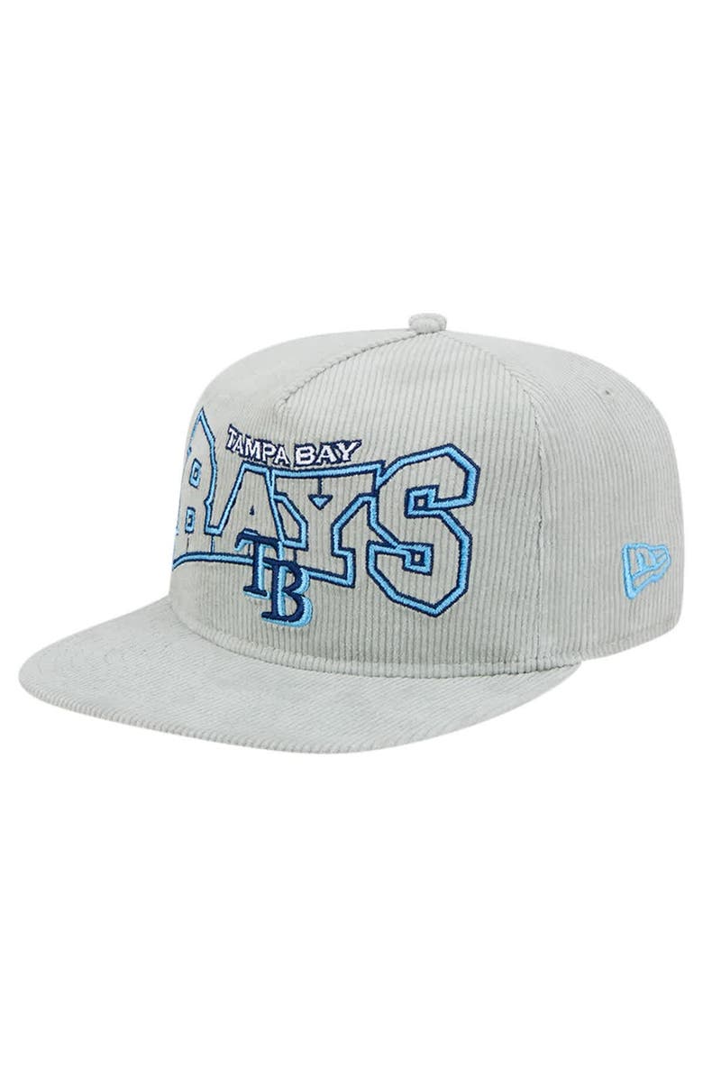 New Era Men's New Era Gray Tampa Bay Rays Corduroy Golfer Snapback Hat, Main, color, Gray