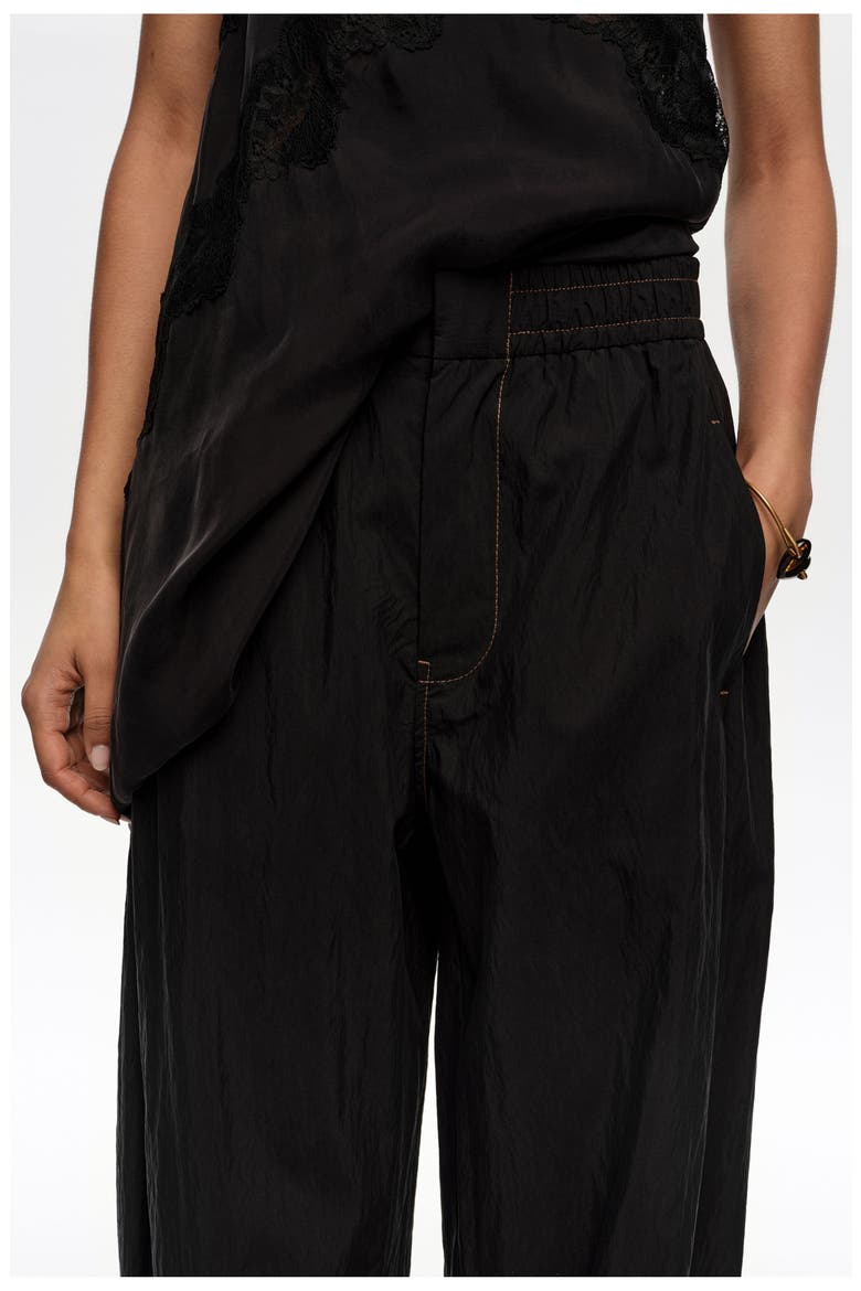 Gathered Jogger Trousers, Alternate, color, BLACK