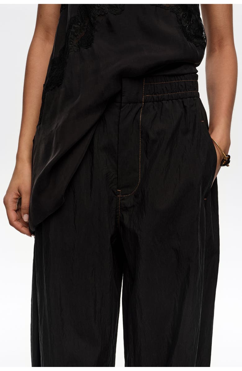 Bimba y Lola Gathered Jogger Trousers, Alternate, color, Black