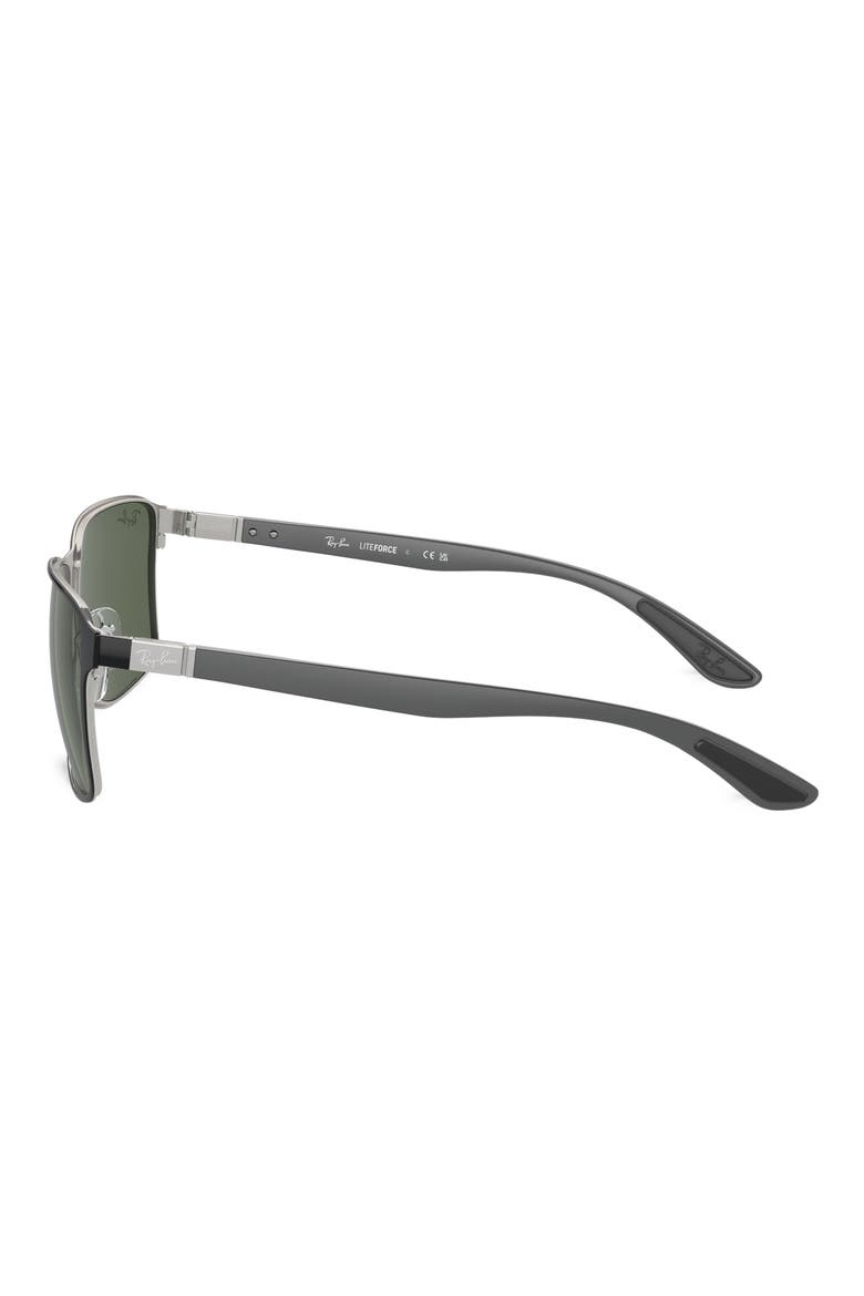 59mm Square Gradient Sunglasses, Alternate, color, BLACK SILVER