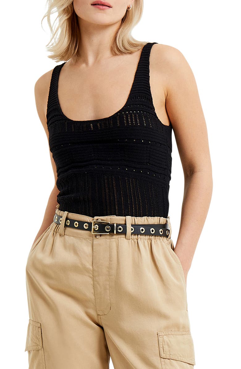 French Connection Nellis Pointelle Stitch Sweater Tank, Main, color, 
