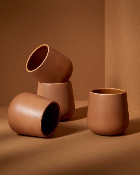 Stoneware Coffee 
Tea Cup | Edan 7.5 oz - Set of 4