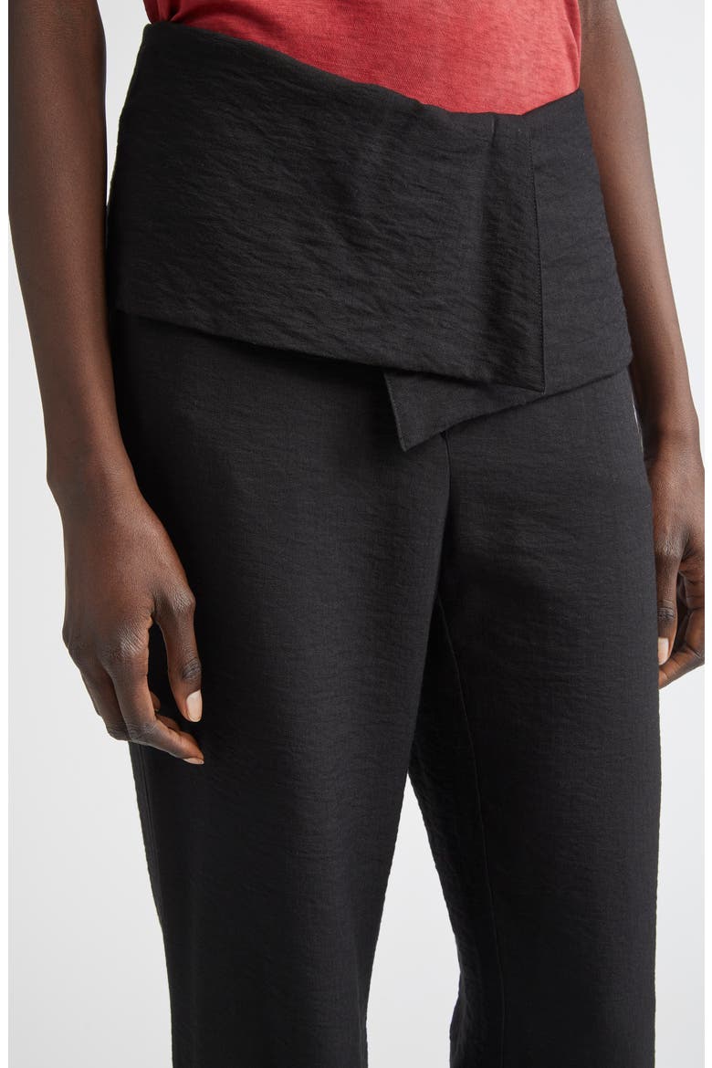 Blake Fold Over Pants, Alternate, color, BLACK